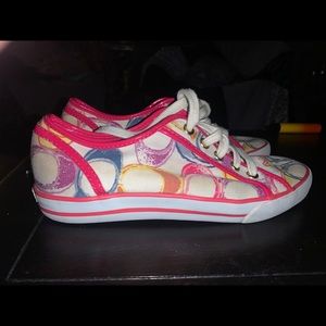 Rainbow Coach tennis shoes!